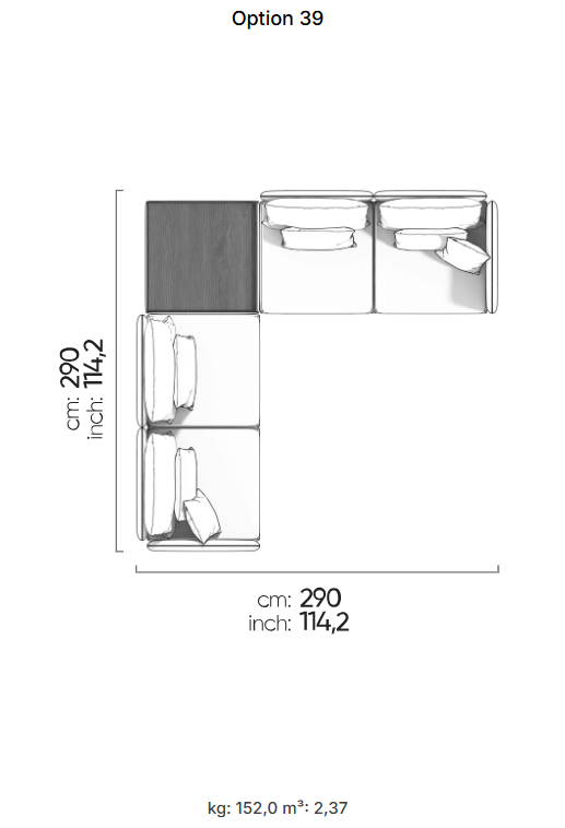 53 готови конфигурации на модулен диван «Fox»