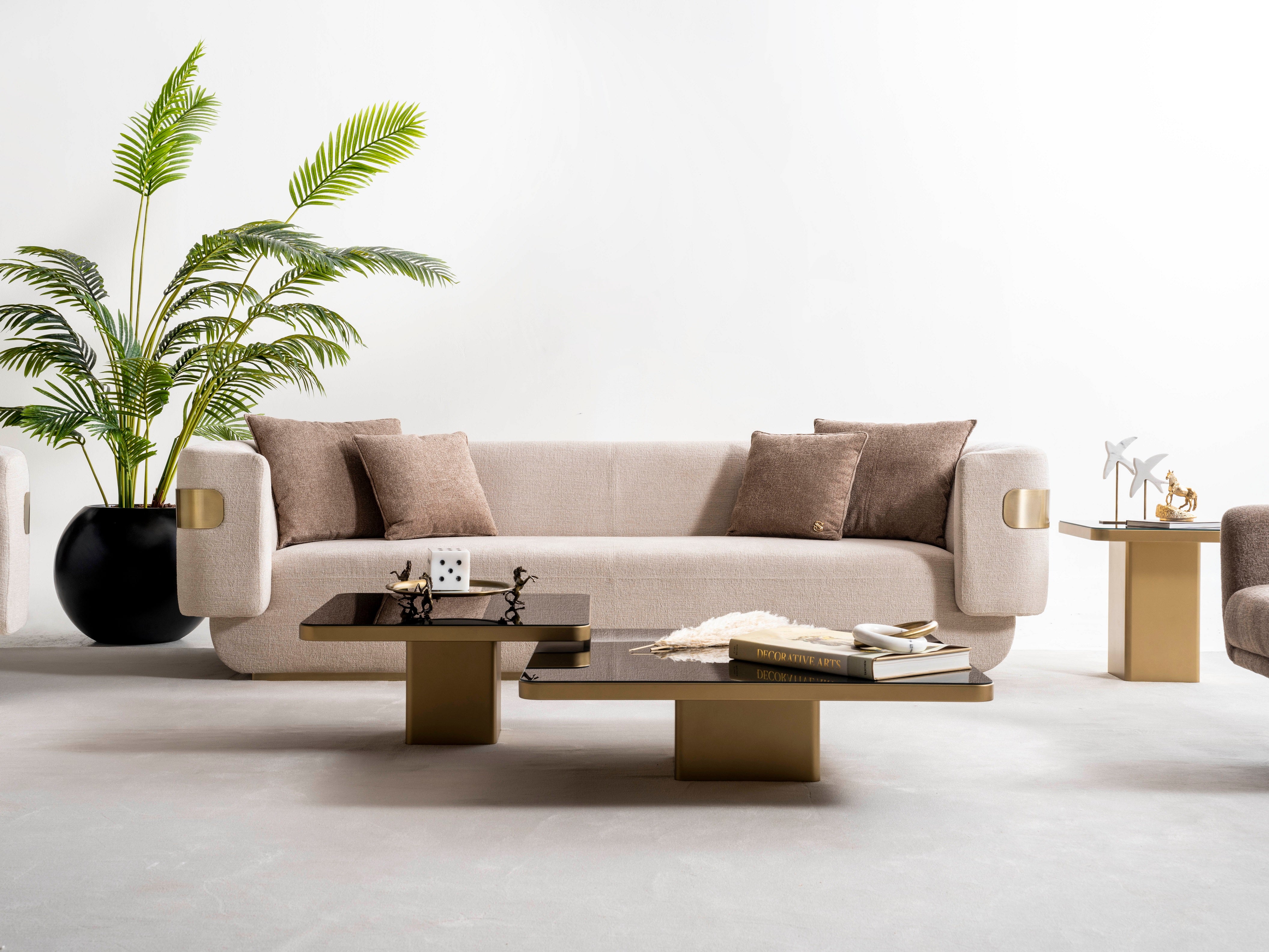 Четириместен диван «Reina» + декоративни възглавници, ширина 265см