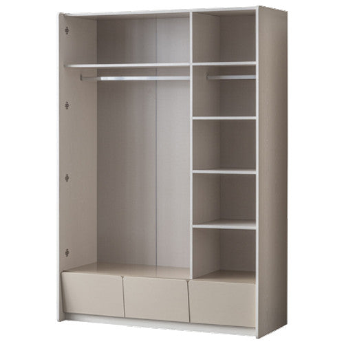 Трикрилен гардероб «Japandi» + чекмеджета, ширина 154см