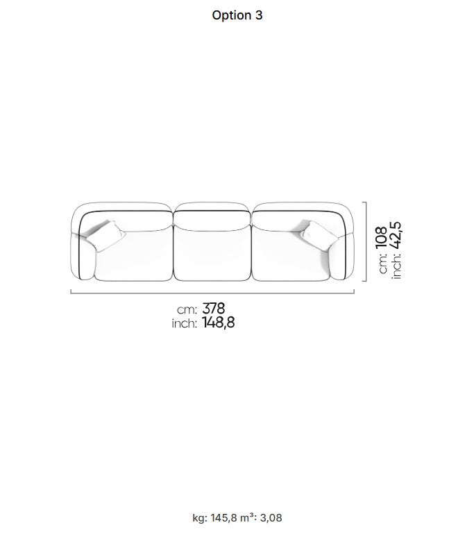30 готови конфигурации на модулен диван «Icona» + конзолна масичка, лежанка