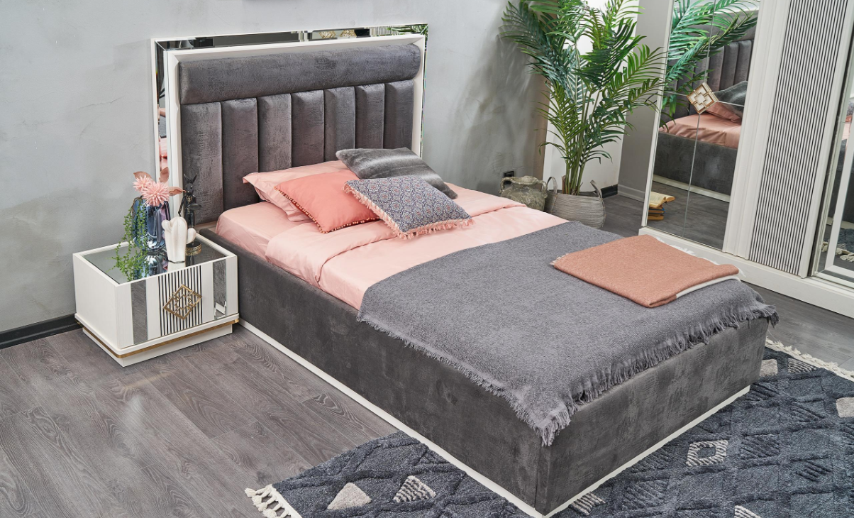 Тапицирано легло «Maya Teen» с място за съхранение, повдигащ механизъм