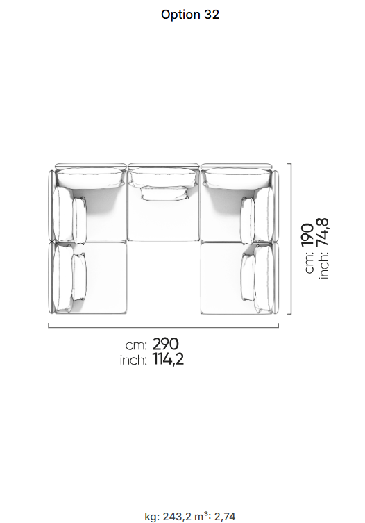 53 готови конфигурации на модулен диван «Fox»