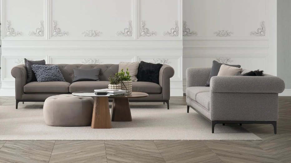 Триместен диван «Opera» + 4 декоративни възглавници, ширина 224см