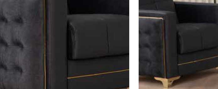 Триместен разтегателен диван «Cavana» + 2 декоративни възглавници, ширина 224см