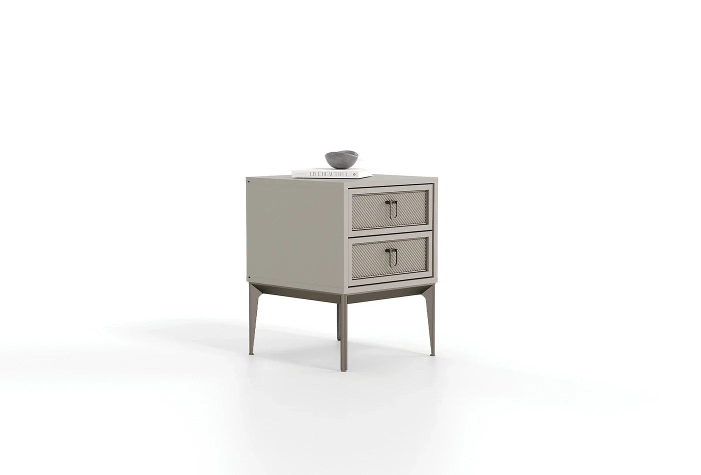 Нощно шкафче «Hera» + две чекмеджета, размер 45х66х48см