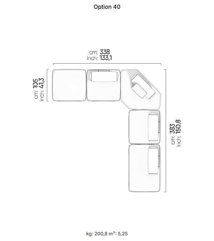 40 готови конфигурации на модулен разтегателен диван «Bon Bon Linea»