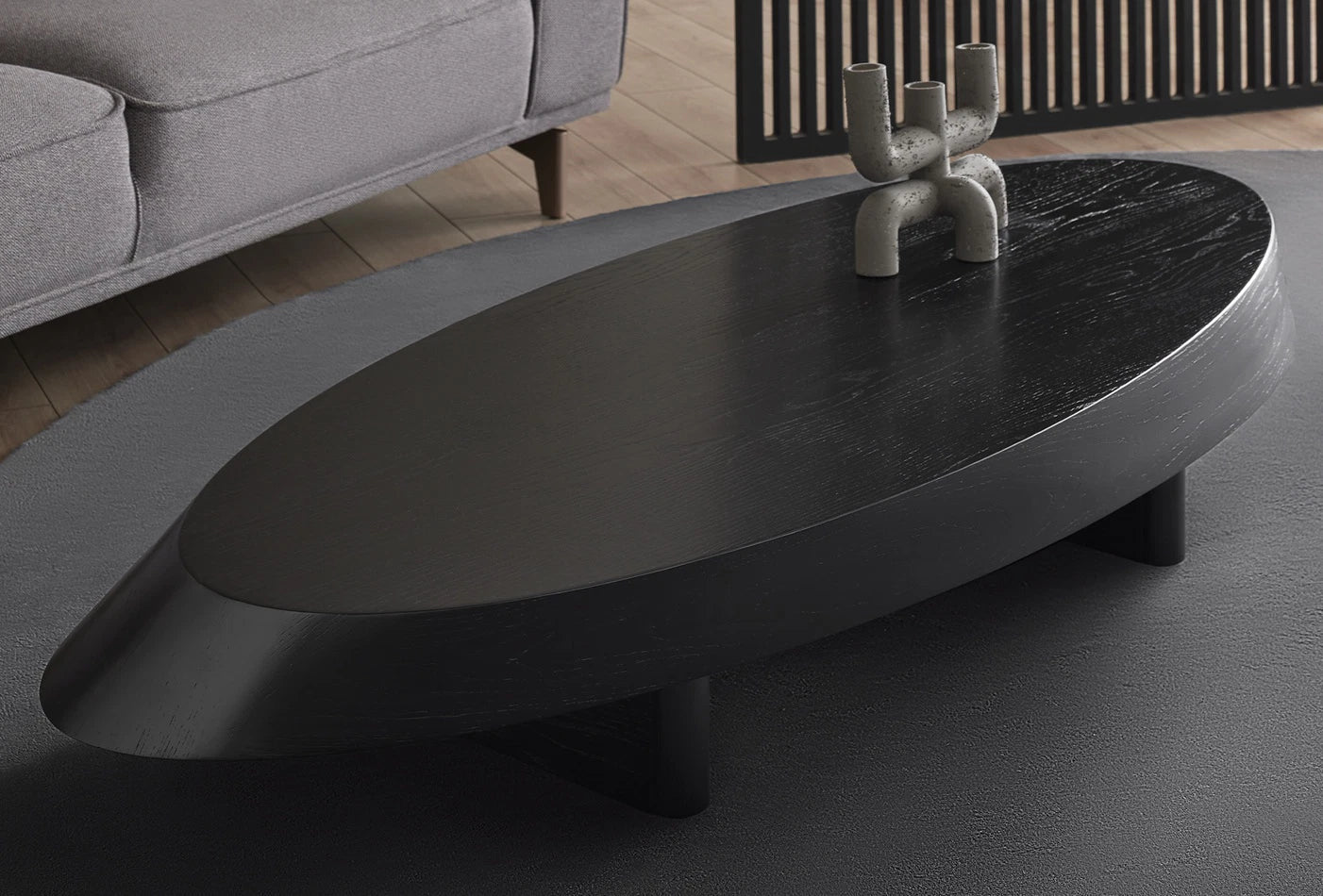 Холна маса «Oblique» с естествен фурнир, с размер 187х30х73см