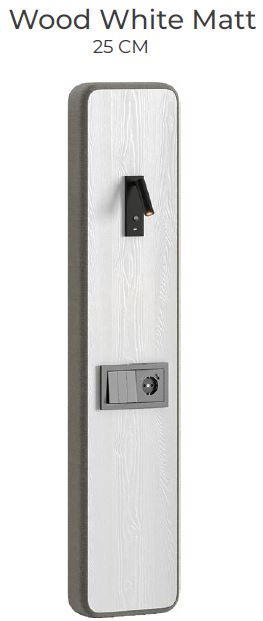 Модулна тапицирана табла за легло «Alfa» с осветление