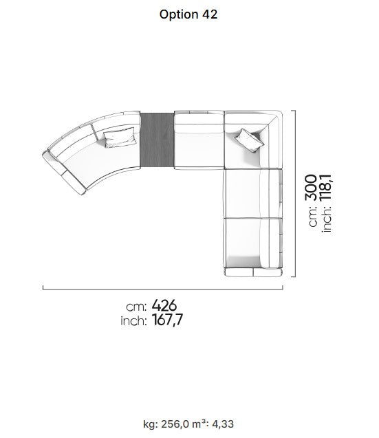 96 готови конфигурации на модулен разтегателен диван «Le Mans Comfort»