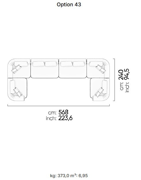 26 готови конфигурации на модулен диван «Kyoto»