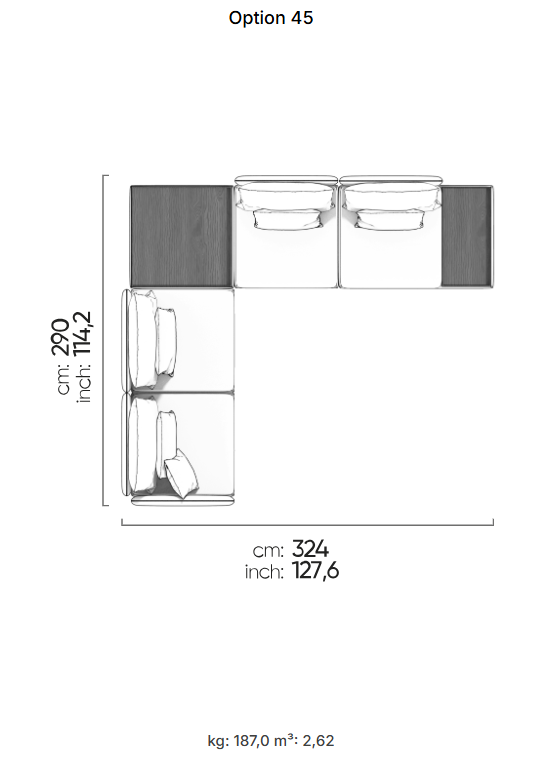 53 готови конфигурации на модулен диван «Fox»
