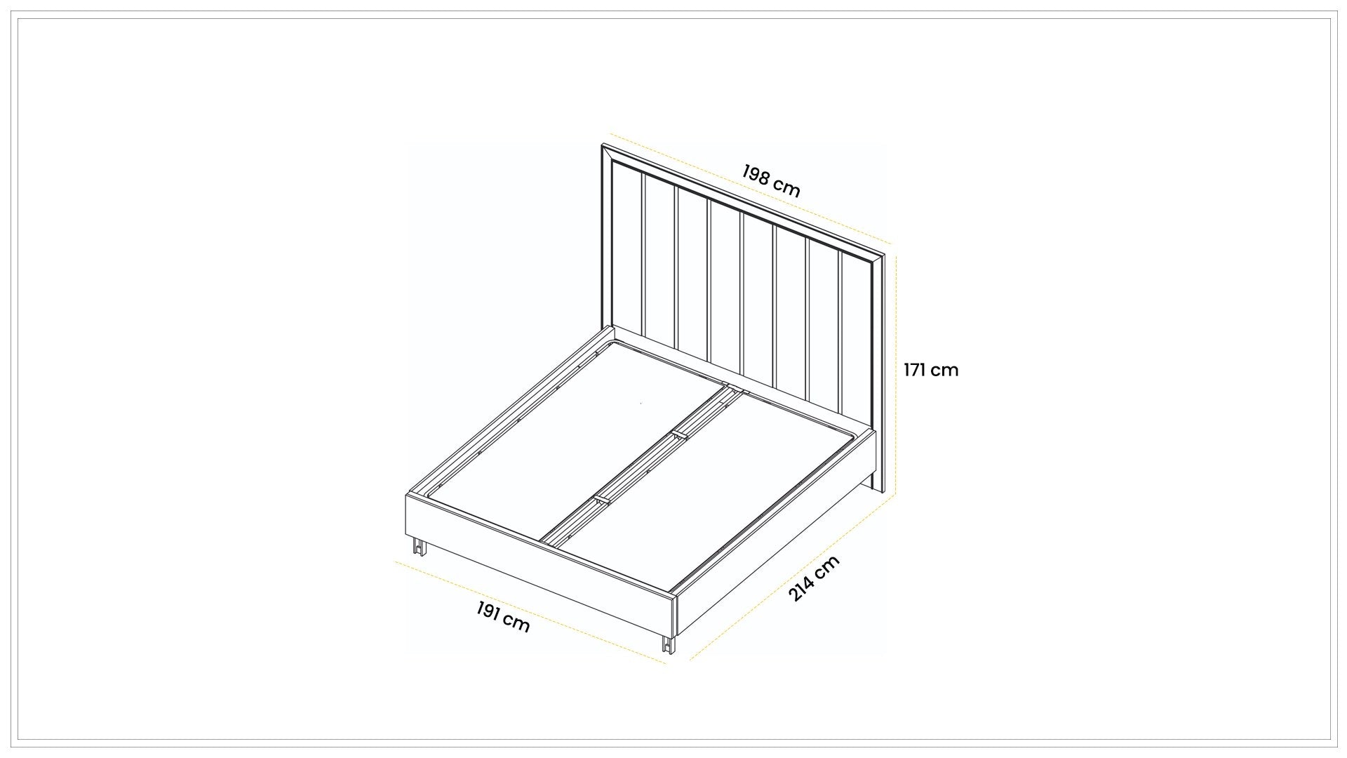 Тапицирано легло «Oylat» с осветление