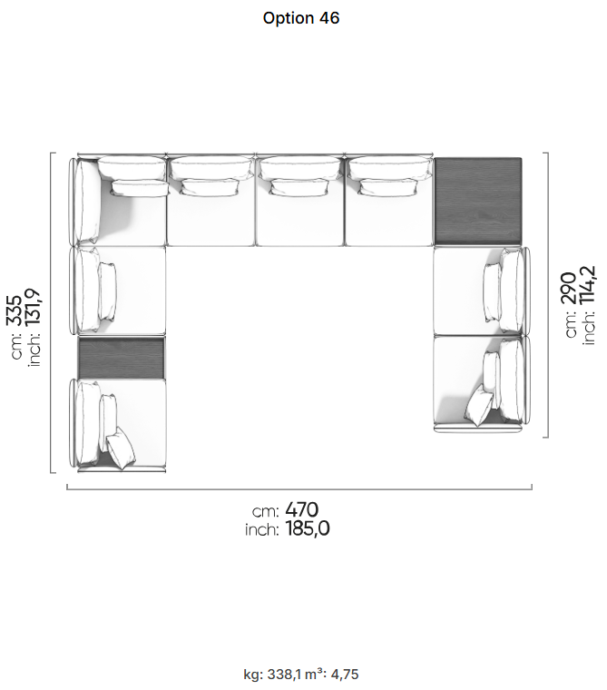 53 готови конфигурации на модулен диван «Fox»