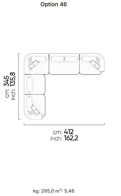 26 готови конфигурации на модулен диван «Kyoto»