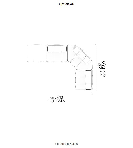 50 готови конфигурации на модулен разтегателен диван «Orion»