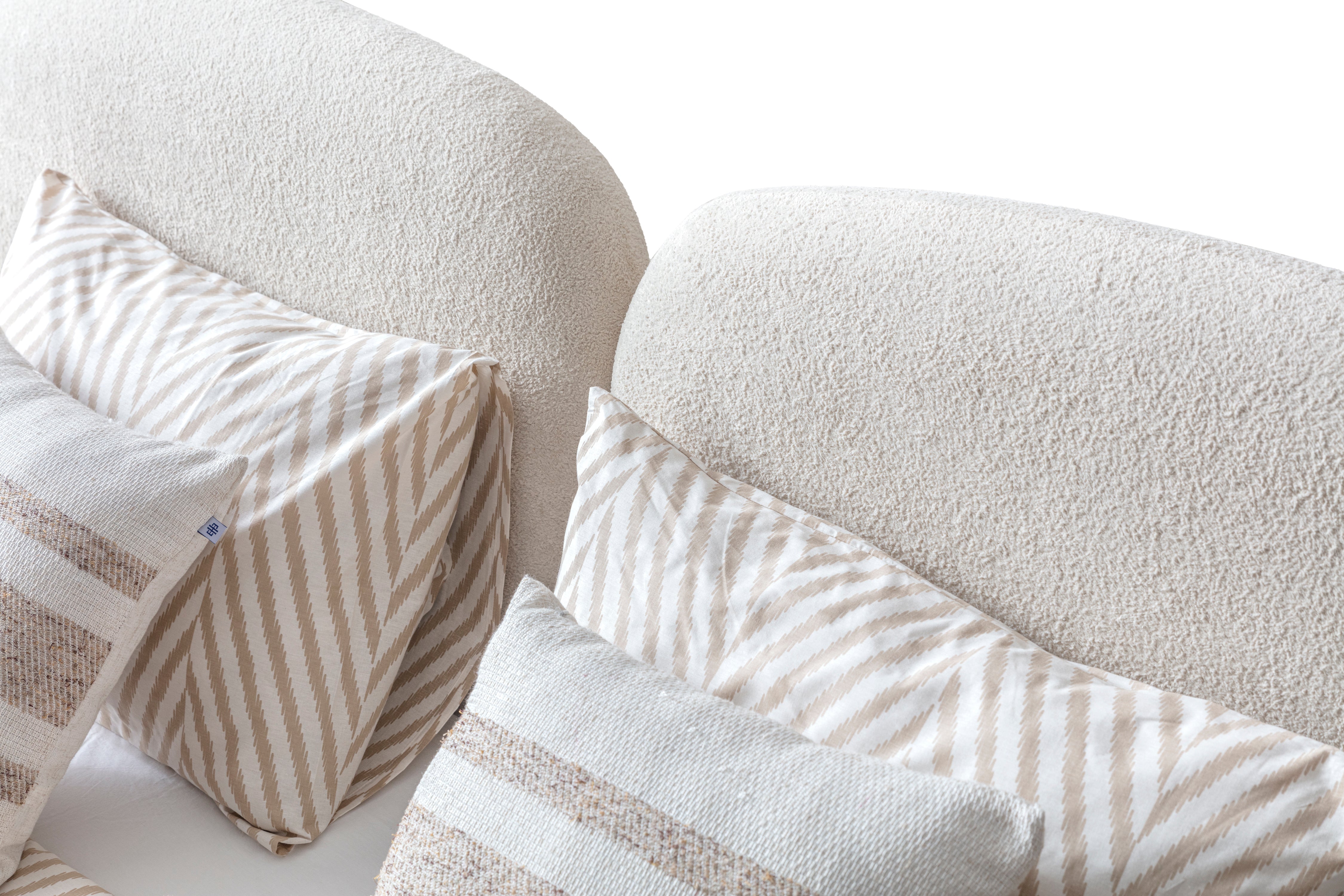 Тапицирано легло «Japandi» с място за съхранение, повдигащ механизъм