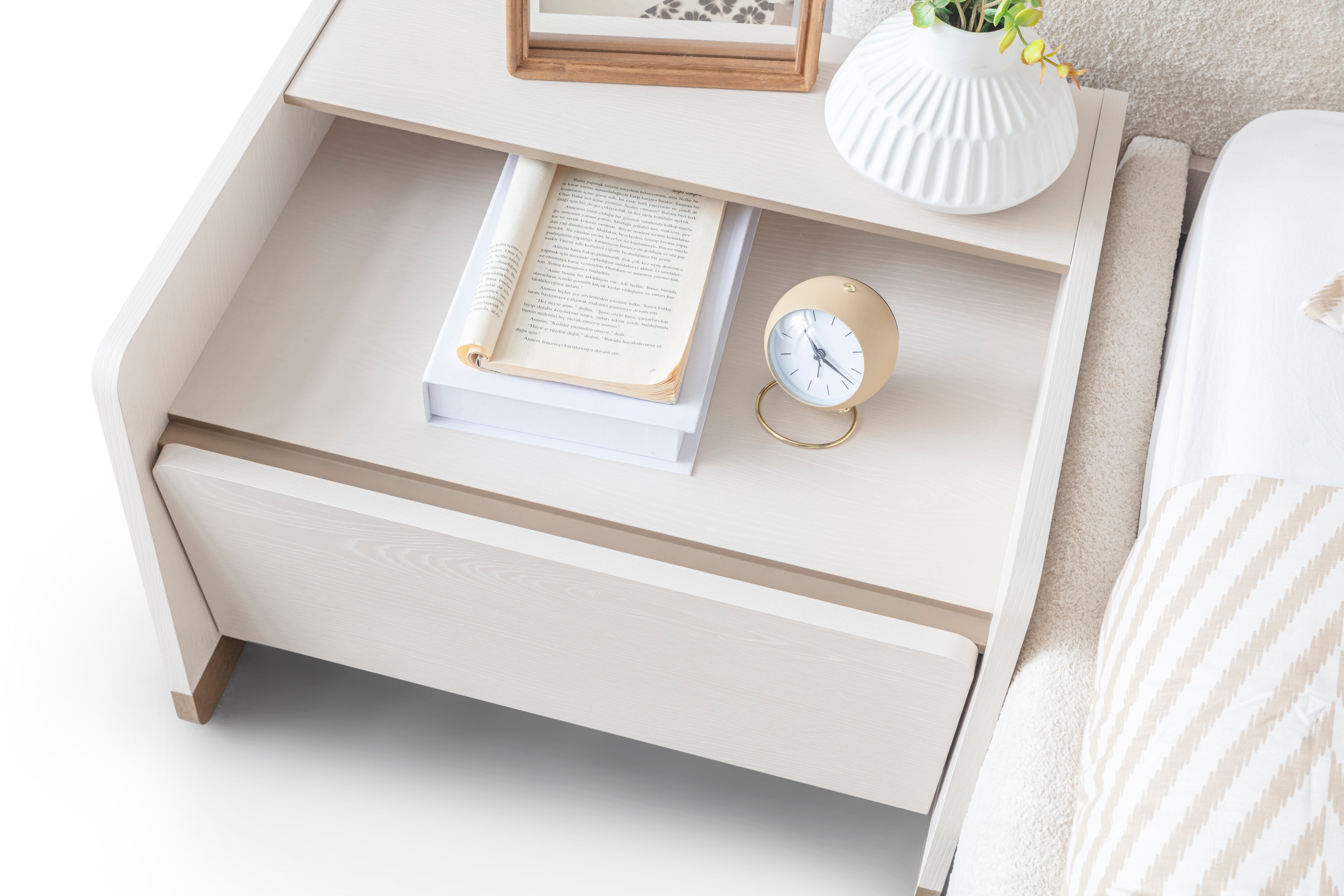 Нощно шкафче «Japandi» + чекмедже, размер 60х43х47см