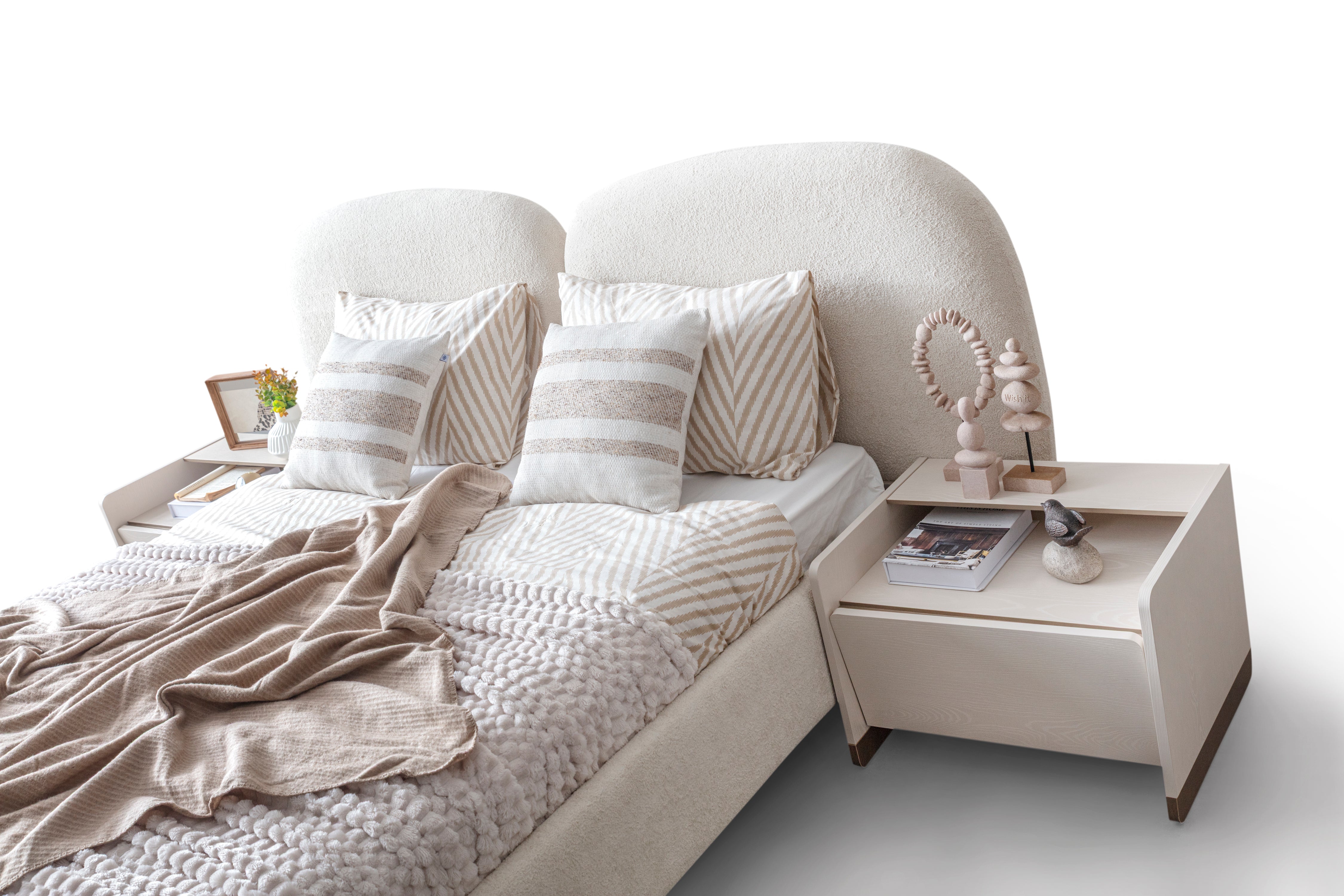 Нощно шкафче «Japandi» + чекмедже, размер 60х43х47см