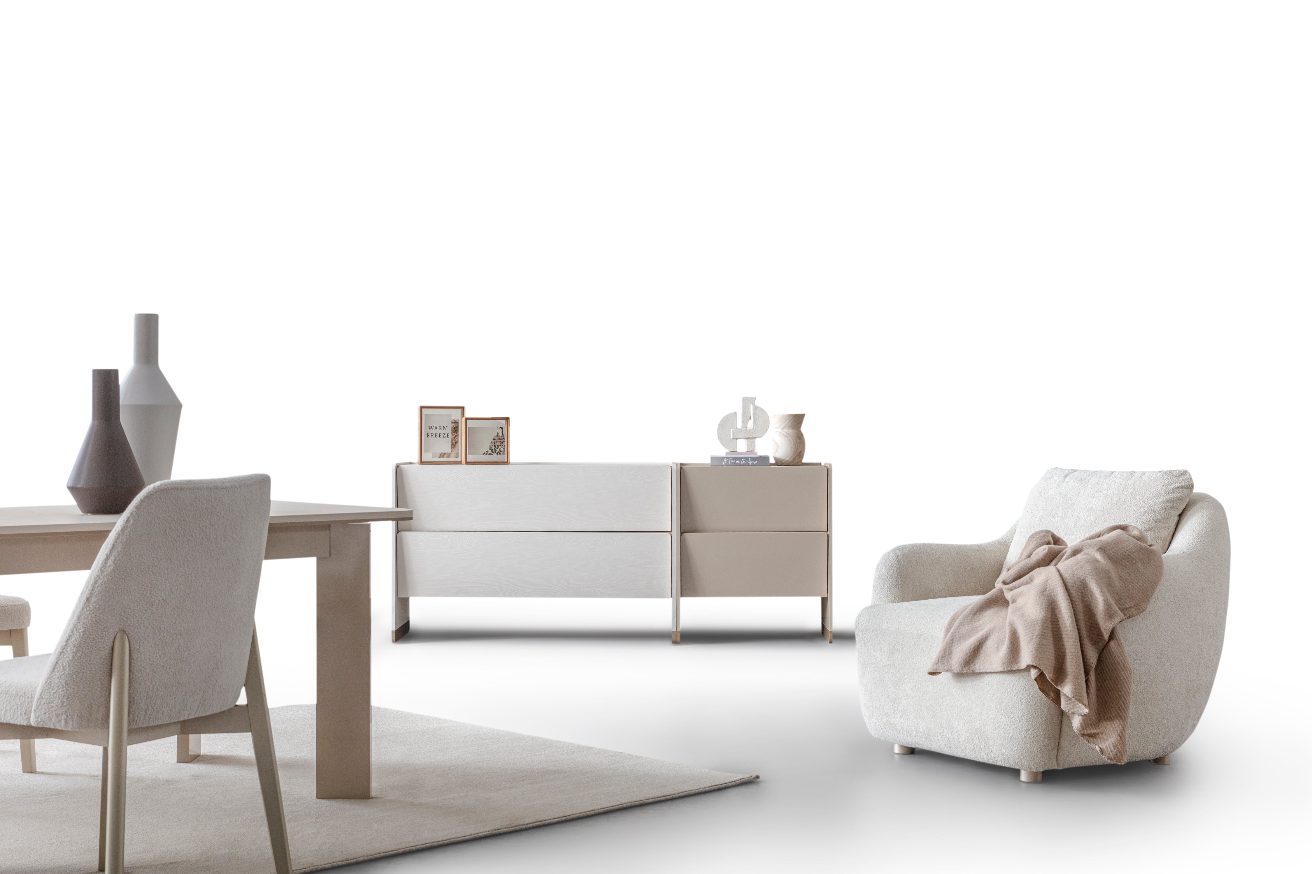 Бюфет «Japandi» с две чекмеджета, размер 55х81х47см