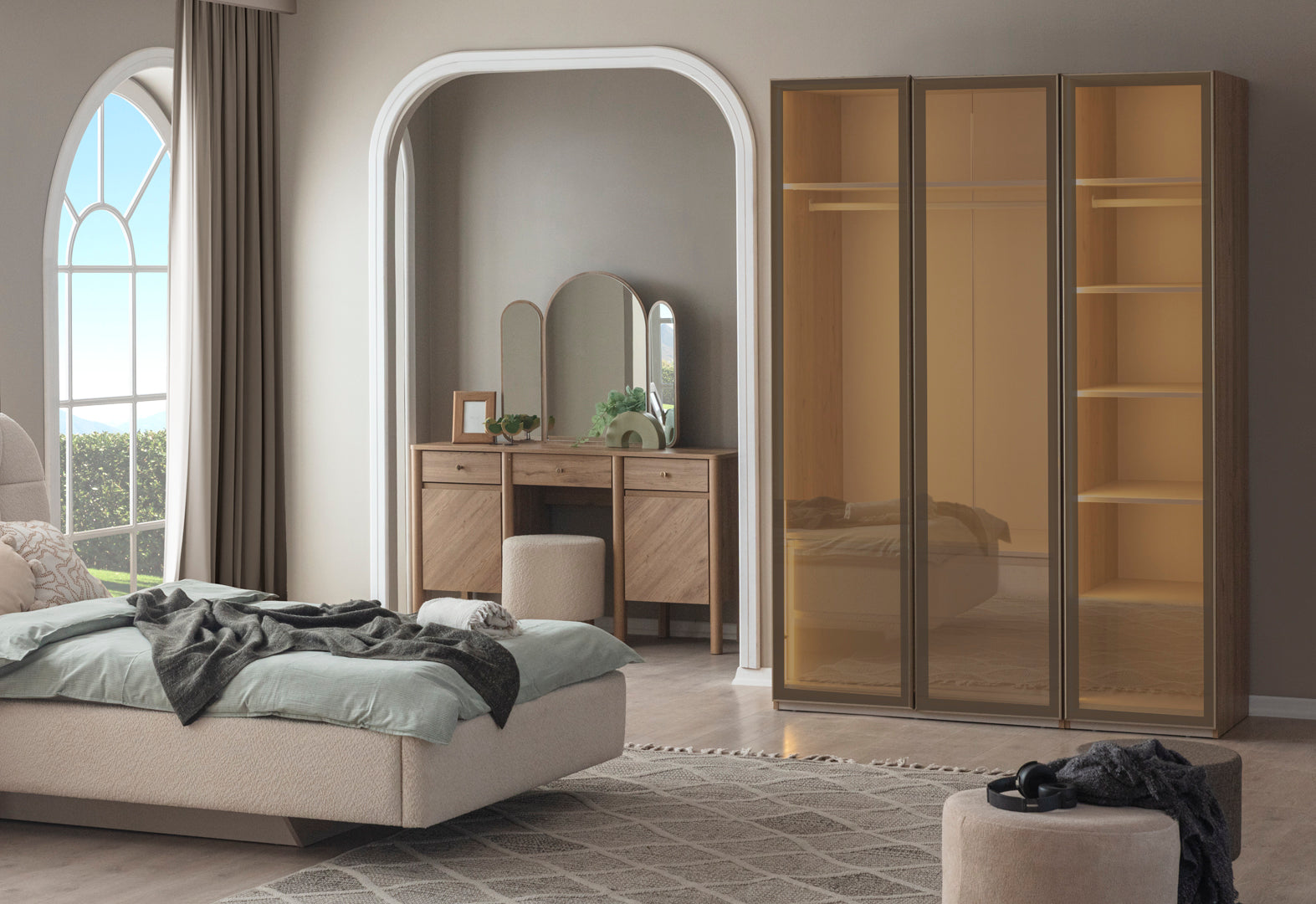 Огледало за тоалетка «Mona Teen» с размер 87х74х2см