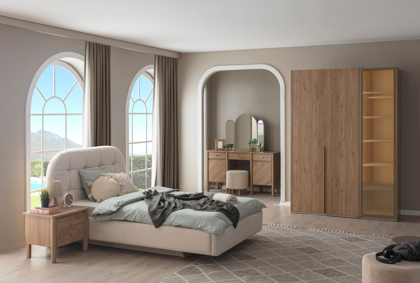 Нощно шкафче «Mona Teen» + две чекмеджета, размер 58х48х49см