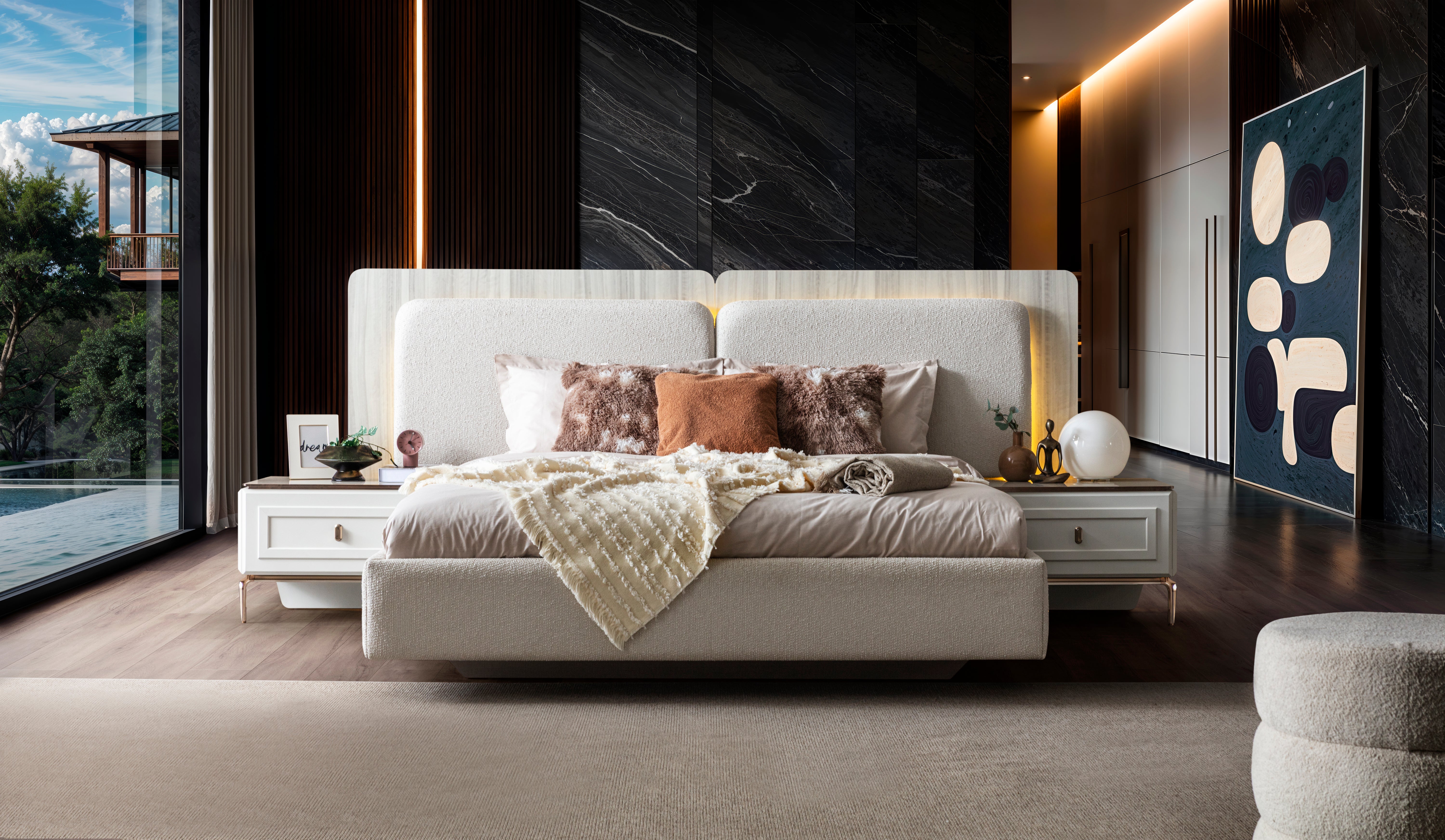 Тапицирано легло «Chloe» с място за съхранение