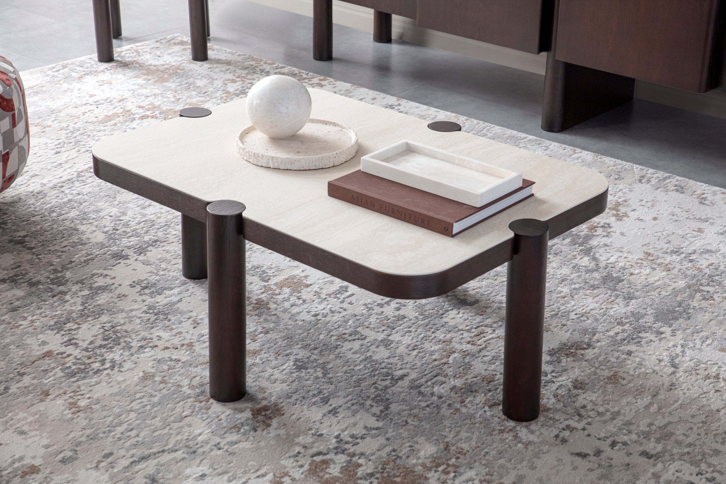 Холна маса «Alaska» с травертин, размер 99х40х70см