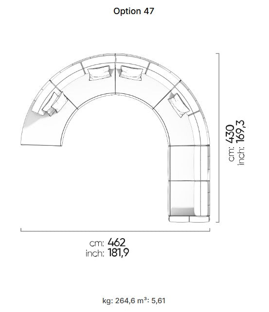 96 готови конфигурации на модулен разтегателен диван «Le Mans Comfort»