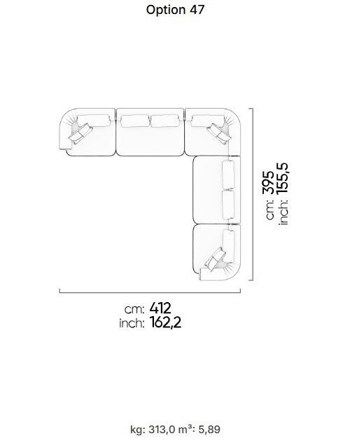 26 готови конфигурации на модулен диван «Kyoto»