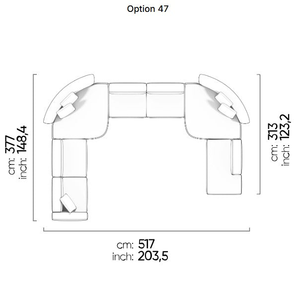 113 готови конфигурации на модулен диван «Cubic»
