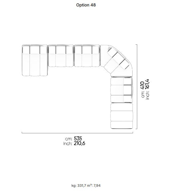 50 готови конфигурации на модулен разтегателен диван «Orion»