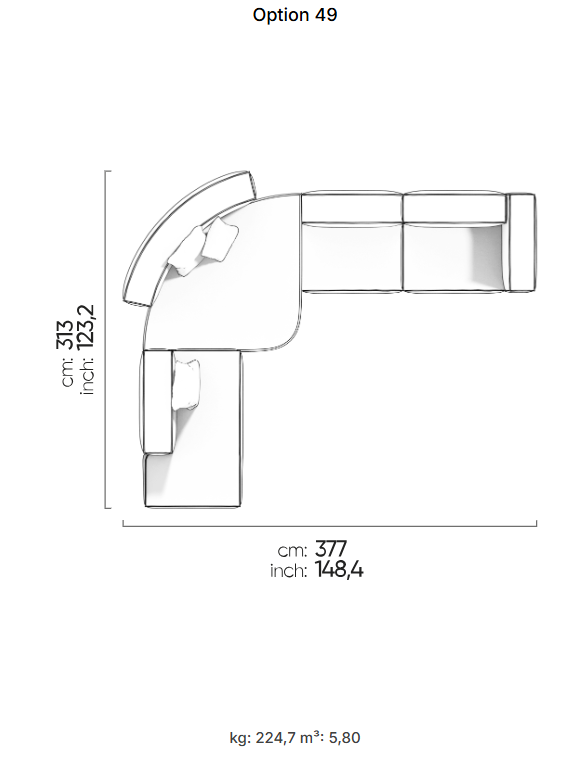 64 готови конфигурации на модулен диван «Plus Poufy»