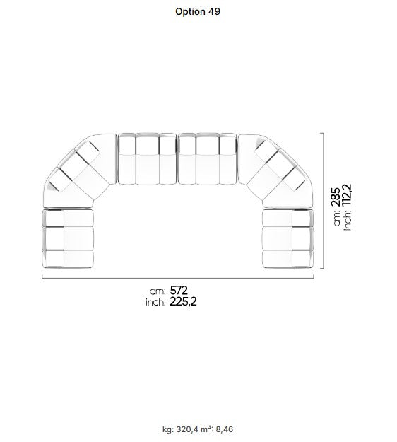 50 готови конфигурации на модулен разтегателен диван «Orion»