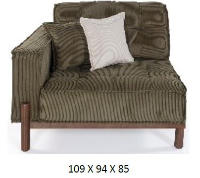 Модулен диван «Pamukkale» + декоративни възглавници, лежанка, 6 модула