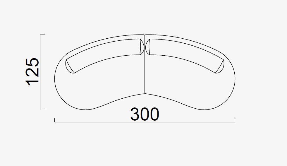 Четириместен разтегателен диван «Bon Bon Makaron» от серия Colorium, ширина 300см