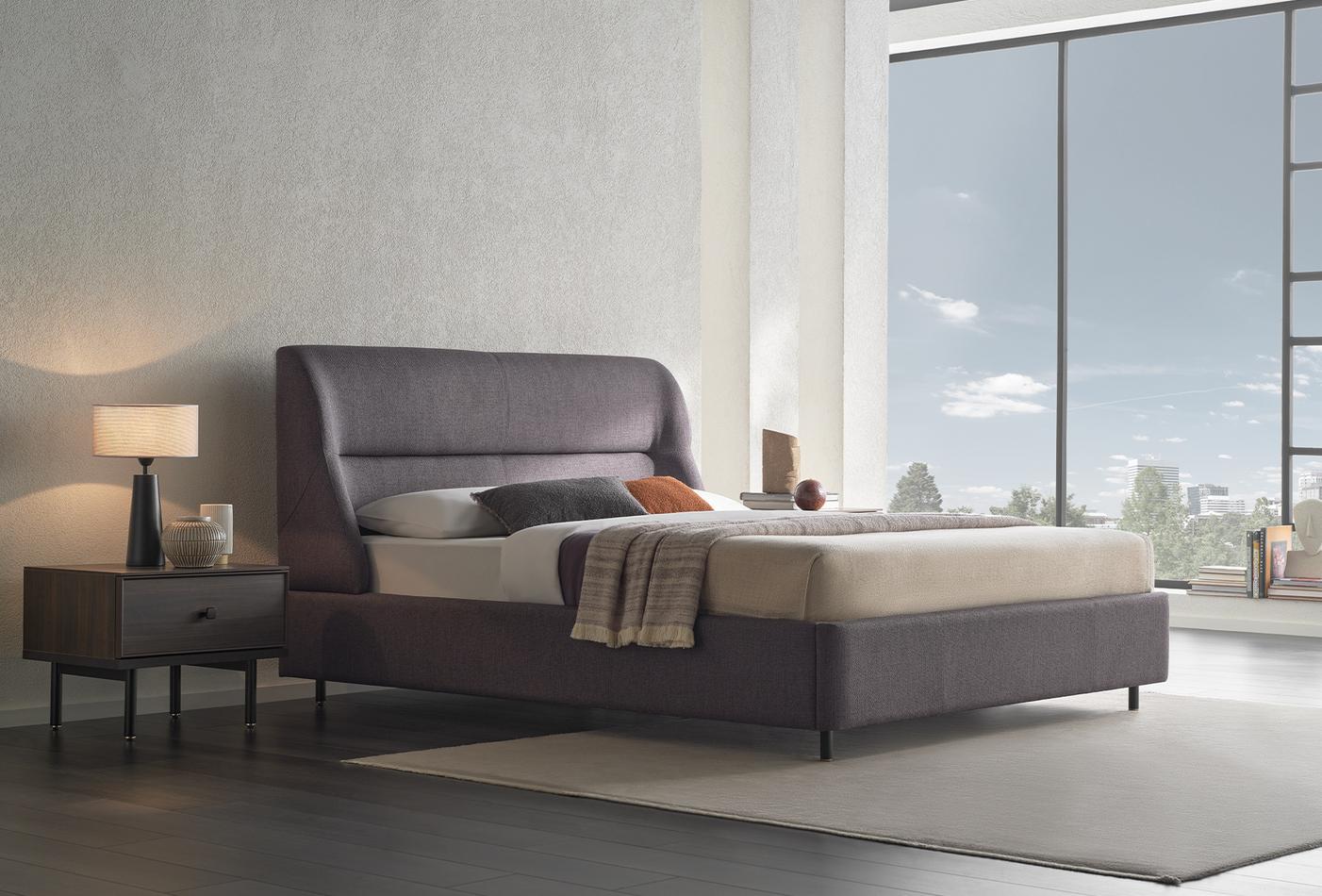 Тапицирано легло «Parma» + табла - с място за съхранение, повдигащ механизъм, система за безшумно затваряне