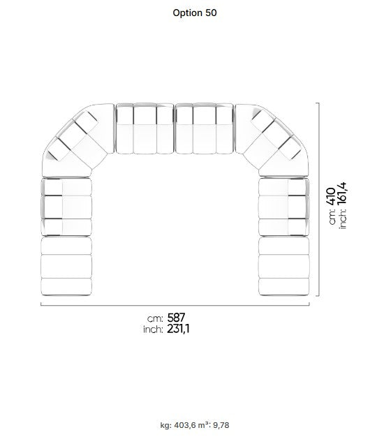 50 готови конфигурации на модулен разтегателен диван «Orion»