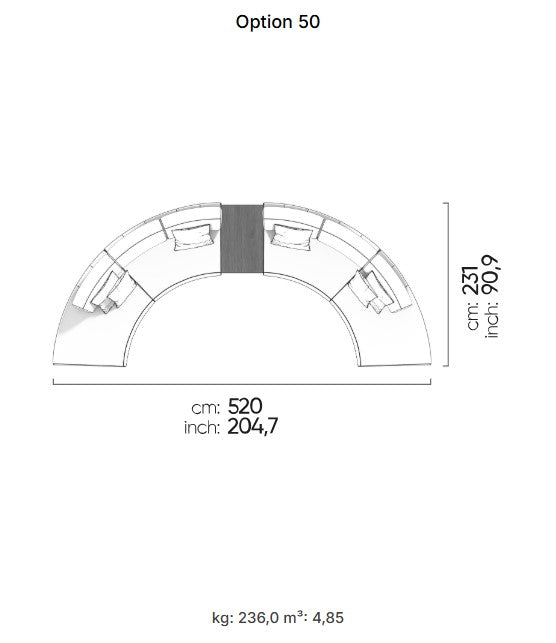 96 готови конфигурации на модулен разтегателен диван «Le Mans Comfort»