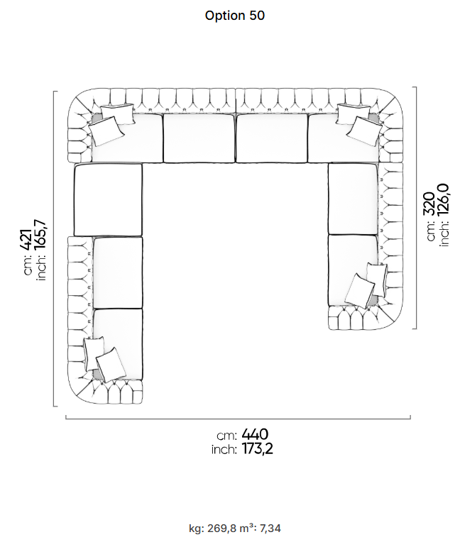 50 готови конфигурации на модулен диван «Aspendos»