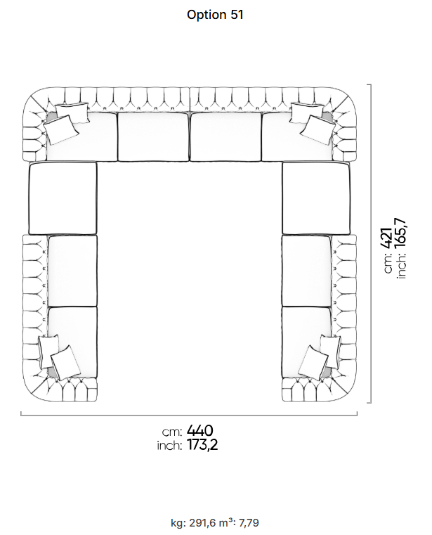 50 готови конфигурации на модулен диван «Aspendos»