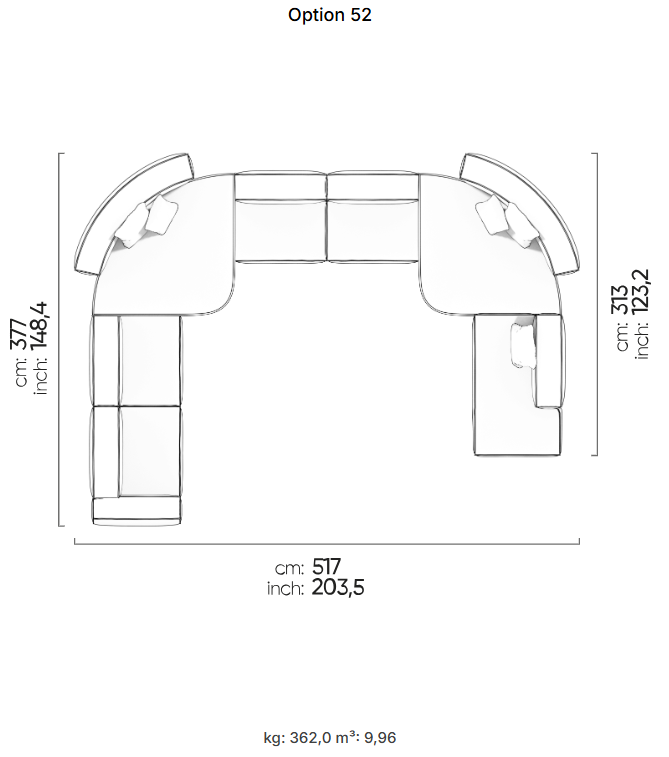 64 готови конфигурации на модулен диван «Plus Poufy»