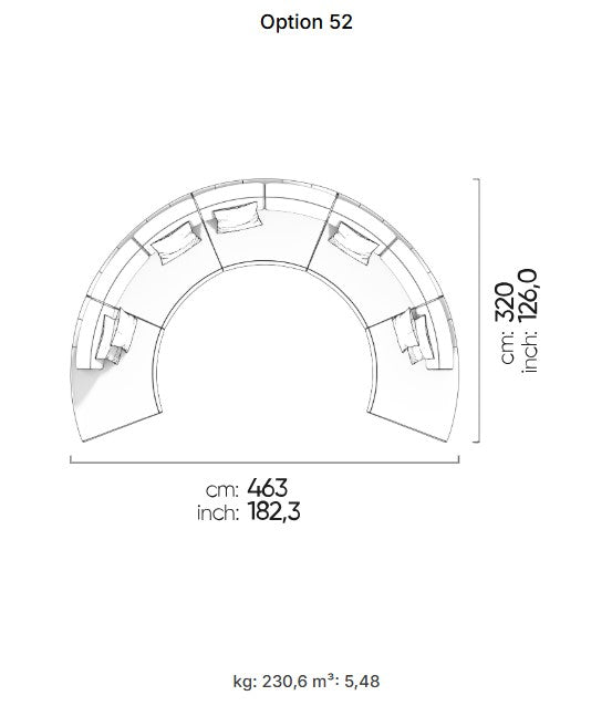 96 готови конфигурации на модулен разтегателен диван «Le Mans Comfort»