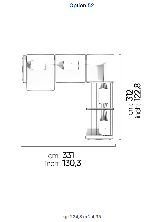69 готови конфигурации на модулен диван «Heritage»
