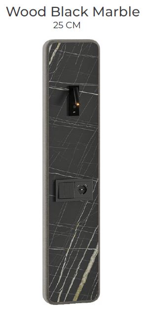 Модулна тапицирана табла за легло «Alfa» с осветление