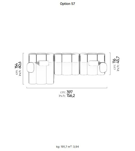 50 готови конфигурации на модулен разтегателен диван «Orion»