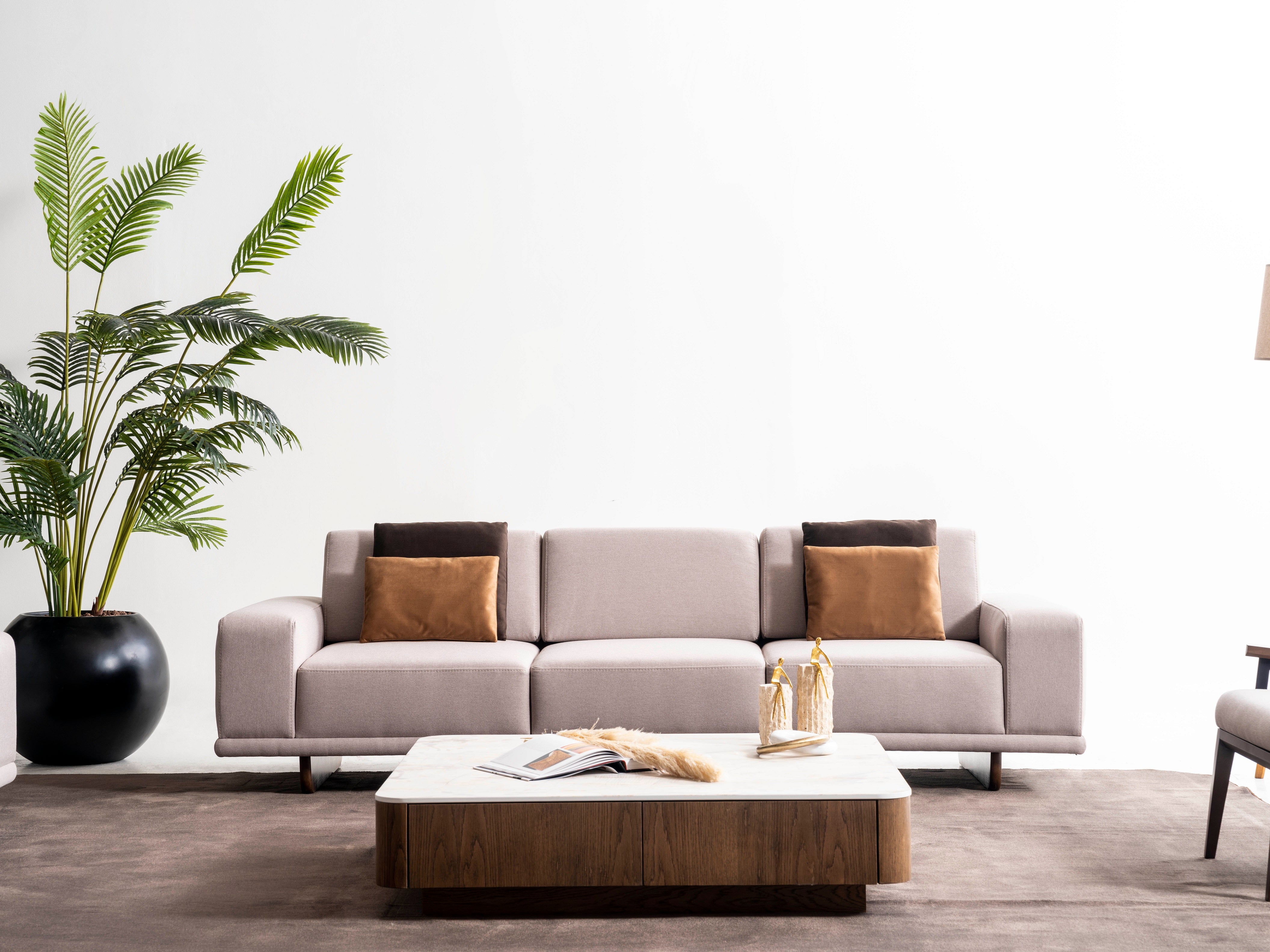 Четириместен диван «Exence» + четири декоративни възглавници, ширина 260см