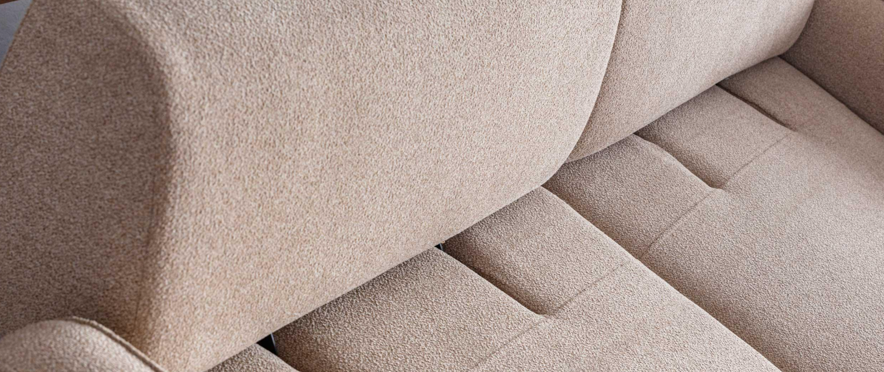 Триместен разтегателен диван «Pastel» + 2 декоративни възглавници, ширина 220см