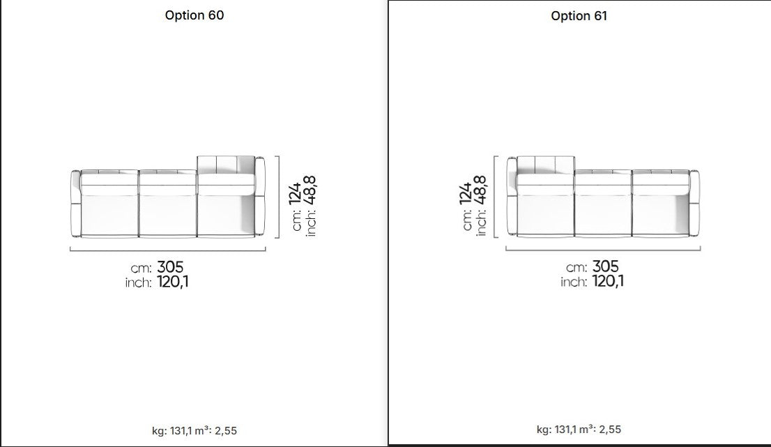 96 готови конфигурации на модулен разтегателен диван «Le Mans Comfort»