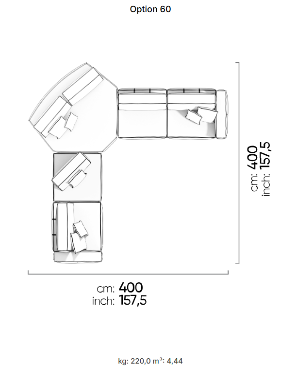 75 готови конфигурации на модулен разтегателен диван «Air Cavalli Relax»