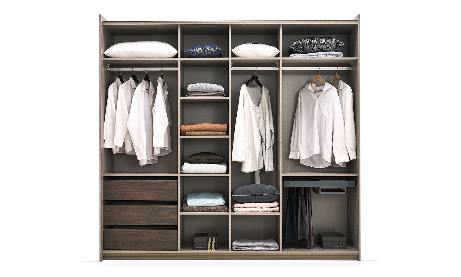 Гардероб с плъзгащи врати «Talin» с огледална врата, ширина 233см